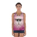 Cute Little Owl With Hearts Sport Tank Top  View1