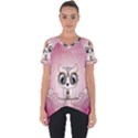 Cute Little Owl With Hearts Cut Out Side Drop Tee View1