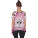 Cute Little Owl With Hearts Cut Out Side Drop Tee View2