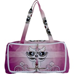 Cute Little Owl With Hearts Multi Function Bag by FantasyWorld7