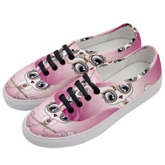 Cute Little Owl With Hearts Women s Classic Low Top Sneakers by FantasyWorld7