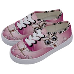 Cute Little Owl With Hearts Kids  Classic Low Top Sneakers by FantasyWorld7