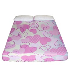 Valentine Background Hearts Bokeh Fitted Sheet (king Size) by Nexatart