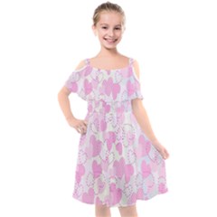 Valentine Background Hearts Bokeh Kids  Cut Out Shoulders Chiffon Dress by Nexatart