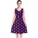 Pattern Stars Squares Texture V-Neck Midi Sleeveless Dress  View1