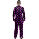 Pattern Stars Squares Texture Men s Satin Pajamas Long Pants Set View2