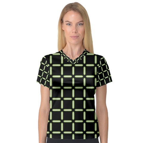 Pattern Digital Seamless Texture V-neck Sport Mesh Tee by Nexatart