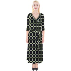 Pattern Digital Seamless Texture Quarter Sleeve Wrap Maxi Dress by Nexatart