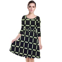 Pattern Digital Seamless Texture Quarter Sleeve Waist Band Dress by Nexatart