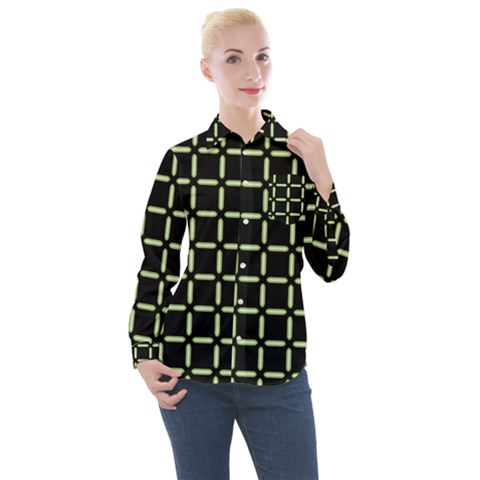 Pattern Digital Seamless Texture Women s Long Sleeve Pocket Shirt by Nexatart