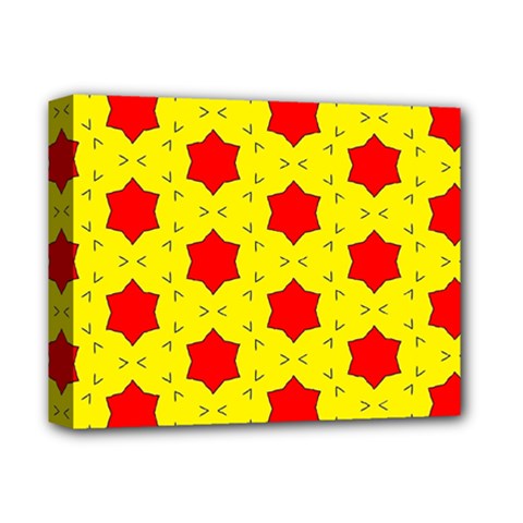 Pattern Red Star Texture Star Deluxe Canvas 14  X 11  (stretched) by Nexatart