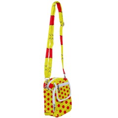 Pattern Red Star Texture Star Shoulder Strap Belt Bag by Nexatart