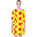 Pattern Red Star Texture Star Pocket Dress View1