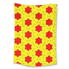 Pattern Red Star Texture Star Large Tapestry by Nexatart