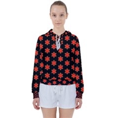 Flower Pattern Pattern Texture Women s Tie Up Sweat by Nexatart