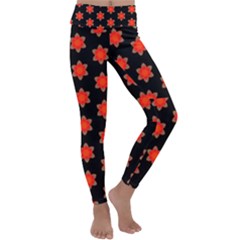 Flower Pattern Pattern Texture Kids  Lightweight Velour Classic Yoga Leggings by Nexatart