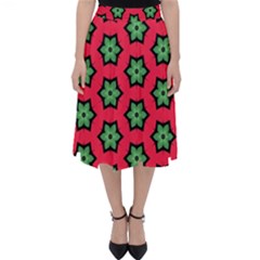 Pattern Flower Pattern Seamless Classic Midi Skirt by Nexatart