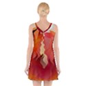 Fire Abstract Cartoon Red Hot V-Neck Sleeveless Dress View2