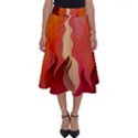 Fire Abstract Cartoon Red Hot Perfect Length Midi Skirt View1