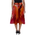 Fire Abstract Cartoon Red Hot Perfect Length Midi Skirt View2