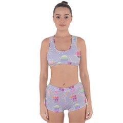 Pastels Shapes Geometric Racerback Boyleg Bikini Set by Nexatart