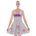 Pastels Shapes Geometric Velvet Skater Dress View1