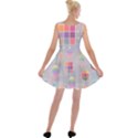 Pastels Shapes Geometric Velvet Skater Dress View2