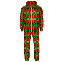 Pattern Modern Texture Seamless Hooded Jumpsuit (men)  by Nexatart