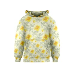 Floral Background Scrapbooking Kids  Pullover Hoodie