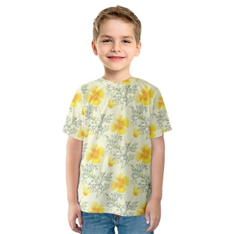 Floral Background Scrapbooking Kids  Sport Mesh Tee by Nexatart