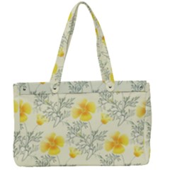 Floral Background Scrapbooking Canvas Work Bag