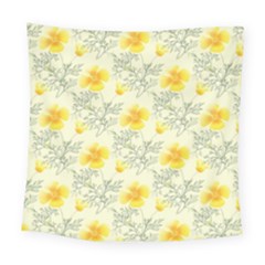 Floral Background Scrapbooking Square Tapestry (large)