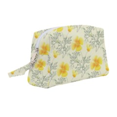 Floral Background Scrapbooking Wristlet Pouch Bag (medium)