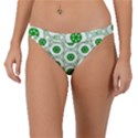 White Background Green Shapes Band Bikini Bottom View1