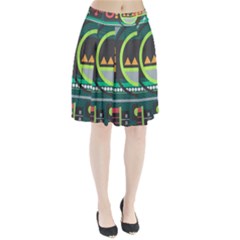 Background Colors Abstract Shapes Pleated Skirt by Nexatart