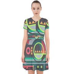 Background Colors Abstract Shapes Adorable In Chiffon Dress by Nexatart