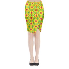 Pattern Texture Seamless Modern Midi Wrap Pencil Skirt by Nexatart