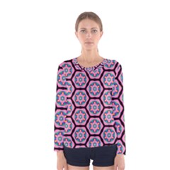 Background Pattern Tile Women s Long Sleeve Tee