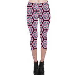 Background Pattern Tile Capri Leggings  by Nexatart