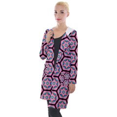 Background Pattern Tile Hooded Pocket Cardigan by Nexatart