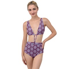 Background Pattern Tile Tied Up Two Piece Swimsuit by Nexatart