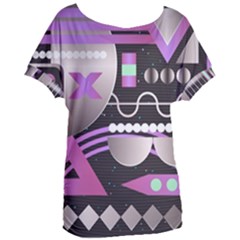 Background Abstract Geometric Women s Oversized Tee by Nexatart