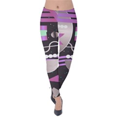 Background Abstract Geometric Velvet Leggings