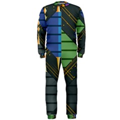 Background Colors Non Seamless Onepiece Jumpsuit (men) 