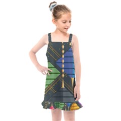 Background Colors Non Seamless Kids  Overall Dress by Nexatart