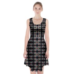 Pattern Black Background Texture Racerback Midi Dress