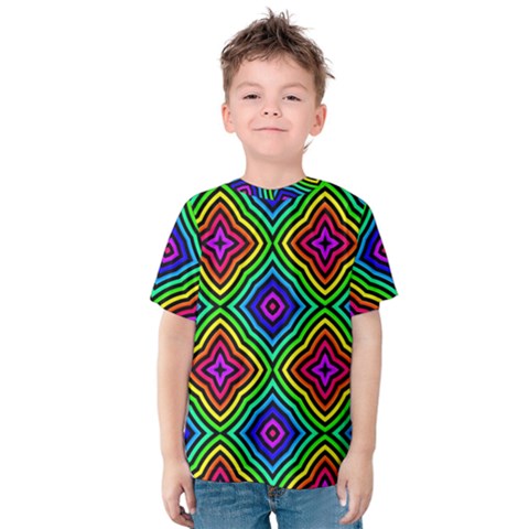 Pattern Rainbow Colors Rainbow Kids  Cotton Tee by Nexatart