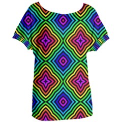 Pattern Rainbow Colors Rainbow Women s Oversized Tee by Nexatart