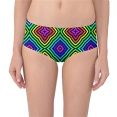 Pattern Rainbow Colors Rainbow Mid-waist Bikini Bottoms by Nexatart