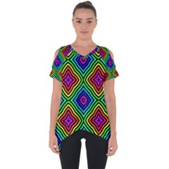 Pattern Rainbow Colors Rainbow Cut Out Side Drop Tee by Nexatart